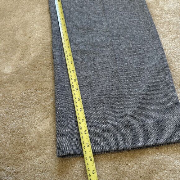 Chico's Womens Pants Size 3 Short Gray Wool Blend Straight Leg Career Basic - Picture 8 of 9